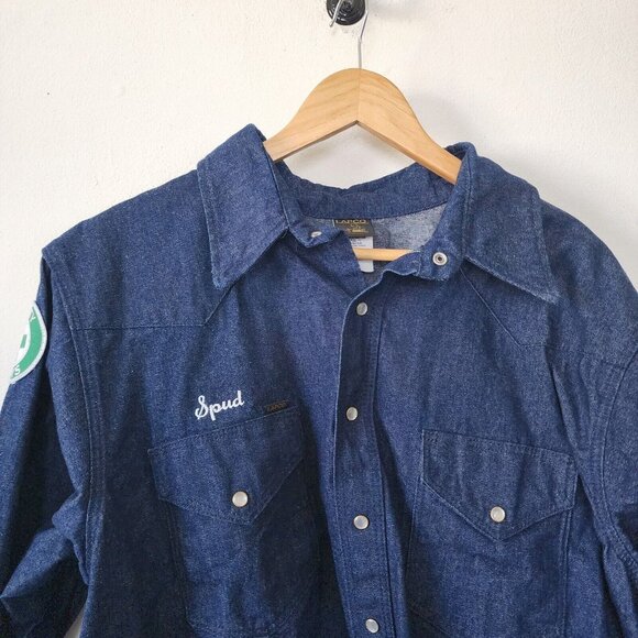 Lapco Denim Pearl Snap Utility Shirt 19-35 - Picture 2 of 6